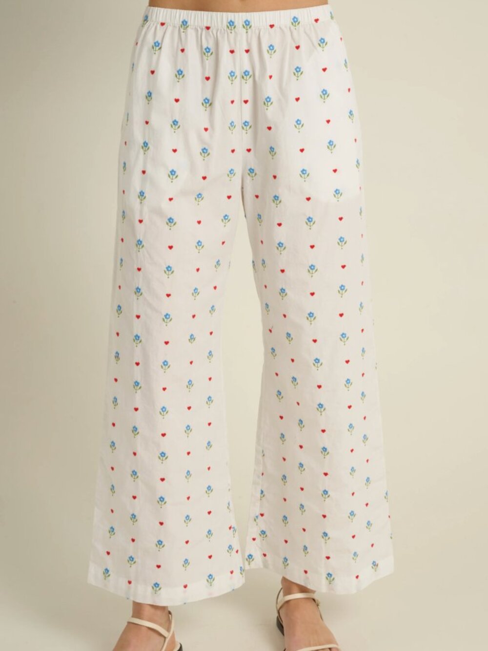 La Maregold Nicole Pant - Heart Embroidered